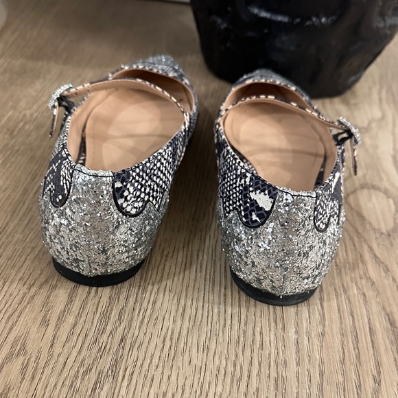 Coach x Tabitha Simmons Harriette Snakeskin and Glitter Ballet Flat - Picture 6 of 10